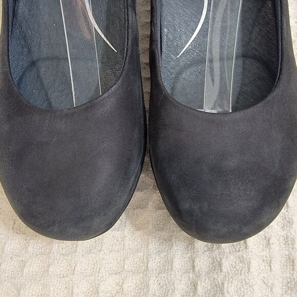 Dansko Lulu Mary Jane Ankle Strap Low Wedge Black Leather Shoes Size 41‎ 10.5-11 - Picture 6 of 16
